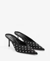 Mango Women's Crystal Slingback Heeled Shoes In Black