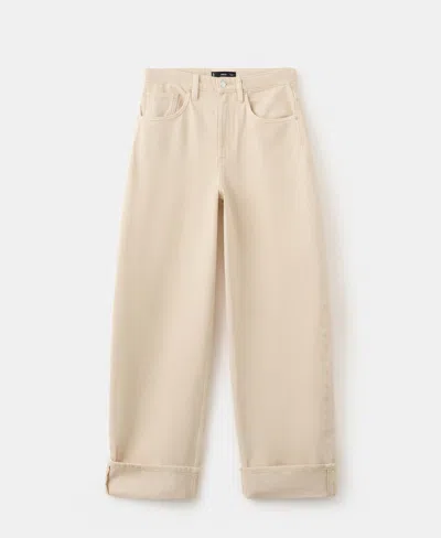 Mango Women's Cuffed Hem Balloon Jeans In Neutral