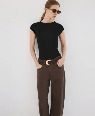Mango Women's Cut-out Back Lyocell Sweater In Black