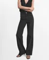 Mango Women's Danila Wide Leg High-rise Jeans In Black