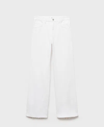 MANGO WOMEN'S DANILA WIDE LEG HIGH-RISE JEANS