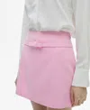 Mango Decorative Bow Miniskirt In Pastel Pink