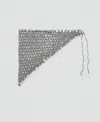 Mango Crochet Wrap In Metallic