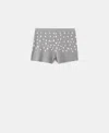 Mango Shorts With Decorative Buttons In Gray