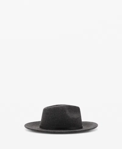 Mango Women's Decorative Ribbon Woolen Hat In Gray