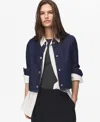 Mango Women's Denim Crop Jacket In Blue