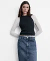 Mango Women's Denim Midi-skirt In Dark Blue