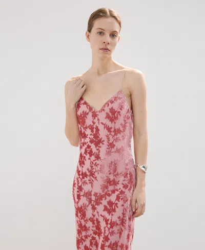 Mango Women's Devore Floral Dress In Pink