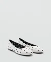 Mango Die-cut Ballerinas White In White