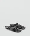 Mango Women's Die-cut Leather Sandals