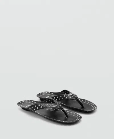 Mango Women's Die-cut Leather Sandals