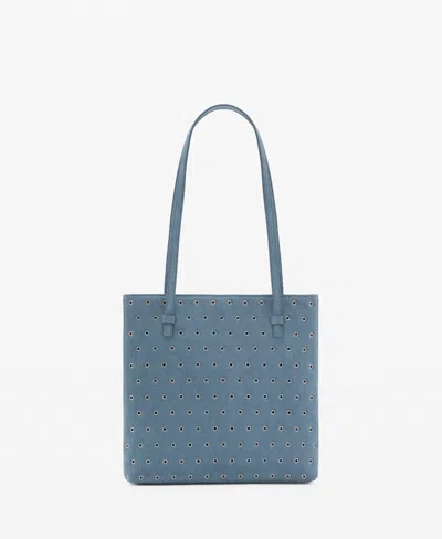 Mango Women's Die-cut Leather Shopper Bag