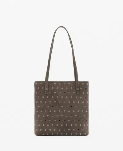 Mango Women's Die-cut Leather Shopper Bag