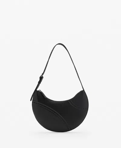 Mango Women's Die-cut Shoulder Bag In Black