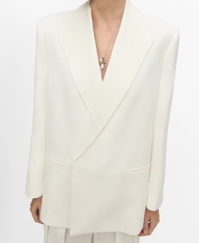 Mango Women's Double-breasted Lyocell Suit Jacket