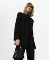 Mango Women's Double-breasted Suit Jacket In Black