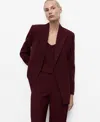 Mango Women's Double-breasted Suit Jacket In Burgundy