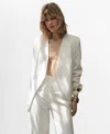 Mango Women's Double-breasted Suit Jacket In White