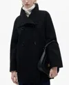 Mango Women's Double-breasted Wool Coat In Black