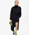 Mango Women's Double-breasted Wool Coat In Dark Navy
