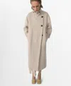 Mango Double-breasted Wool Coat Ecru In Ecru