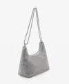 Mango Chain Bag With Crystals Silver In Silver