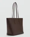 Mango Women's Double Handle Shopper Bag In Brown