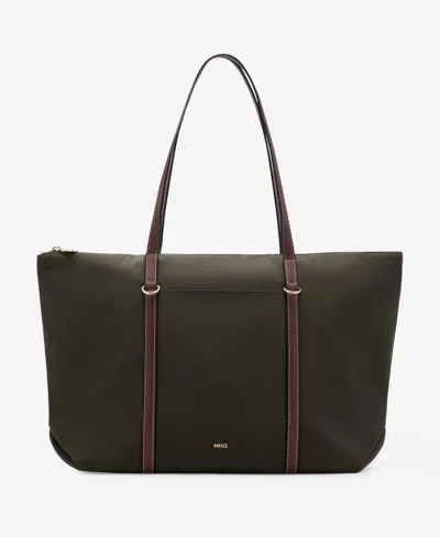 Mango Women's Double Handle Shopper Bag In Brown