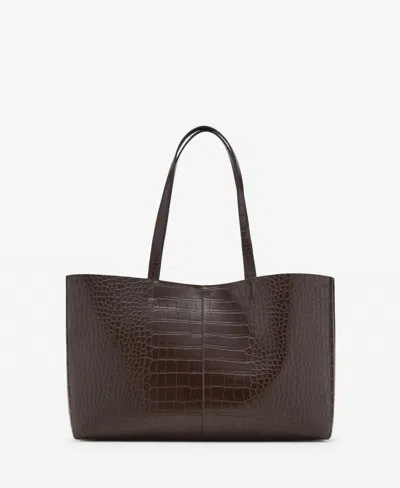 Mango Women's Double Handle Shopper Bag In Brown