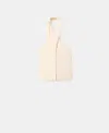 Mango Double-breasted Linen Vest In Neutral