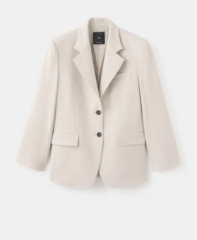 Mango Women's Double-breasted Suit Blazer In White