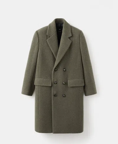 Mango Women's Double-breasted Wool Coat In Khaki