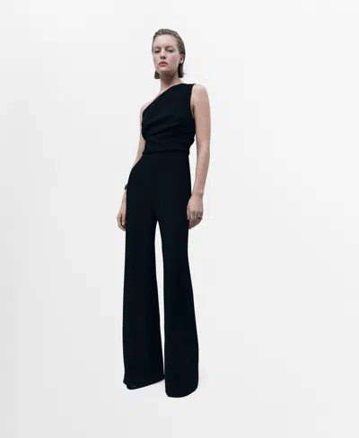 Mango Women's Draped Detail Asymmetrical Jumpsuit
