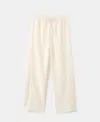 Mango Cotton Lace Pyjama Trousers With Drawstring Vanilla In White