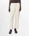 Mango Flowy Drawstring Pants In Sand