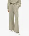 Mango Drawstring Jogger Trousers Khaki In Neutral