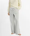 Mango Women's Elastic Detail Striped Pajama Pants