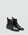 Mango Chelsea Boot In Black