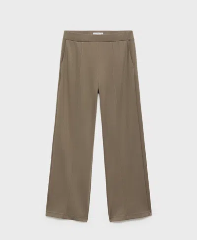 Mango Women's Elastic Waist Jogger Pants In Brown