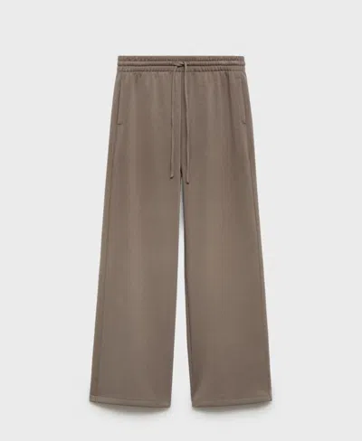 Mango Women's Elastic Waist Jogger Pants In Medium Brown