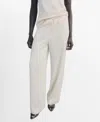 Mango Women's Elastic Waist Pleated Pants In Neutral