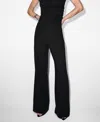 Mango Women's Elastic Waist Straight-fit Pants In Black