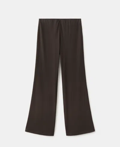 Mango Women's Elastic Waist Straight-fit Pants In Brown