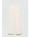 Mango Factory Pants In Ecru