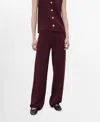 Mango Women's Elastic Waistband Knitted Pants In Red