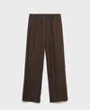 Mango Elastic Waist Lyocell Blend Pants In Brown