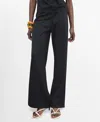 Mango Women's Elasticated Waist Wide-leg Pants In Blue