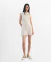 Mango Embroidered Cutwork Sleeveless Romper In White