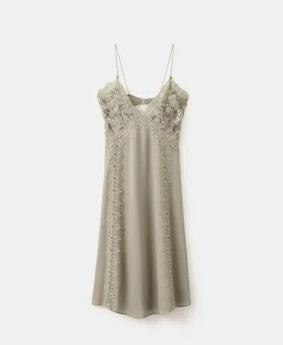 Mango Women's Embroidered Detail Dress In Neutral