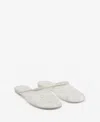 Mango Embroidered Mesh Mule In White